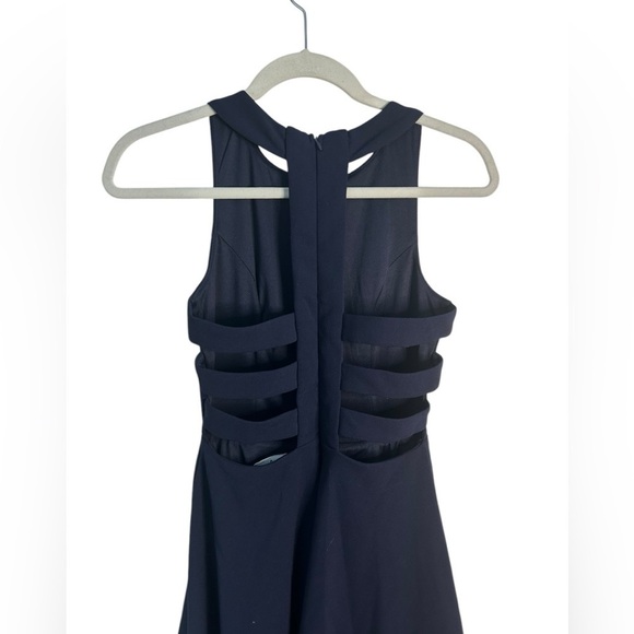 Lulu’s Call Back Navy Blue Backless Cut Out Skater Dress Lined Women’s Sz Small - Picture 8 of 14